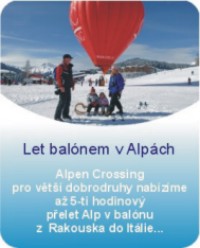  Let balónem v Alpách- přelet Alp 